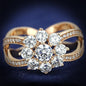 TS586 - Rose Gold 925 Sterling Silver Ring with AAA Grade CZ  in Clear